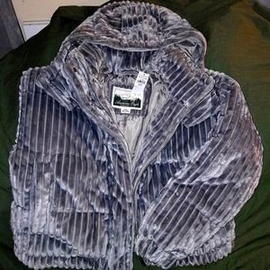 American Eagle XS Gray Textured Jacket
